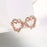 Love Heart Intertwined Stud Earrings