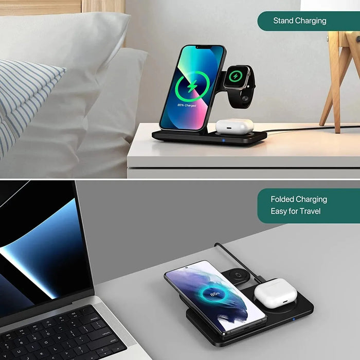 3 in 1 Wireless Charger Stand Pad